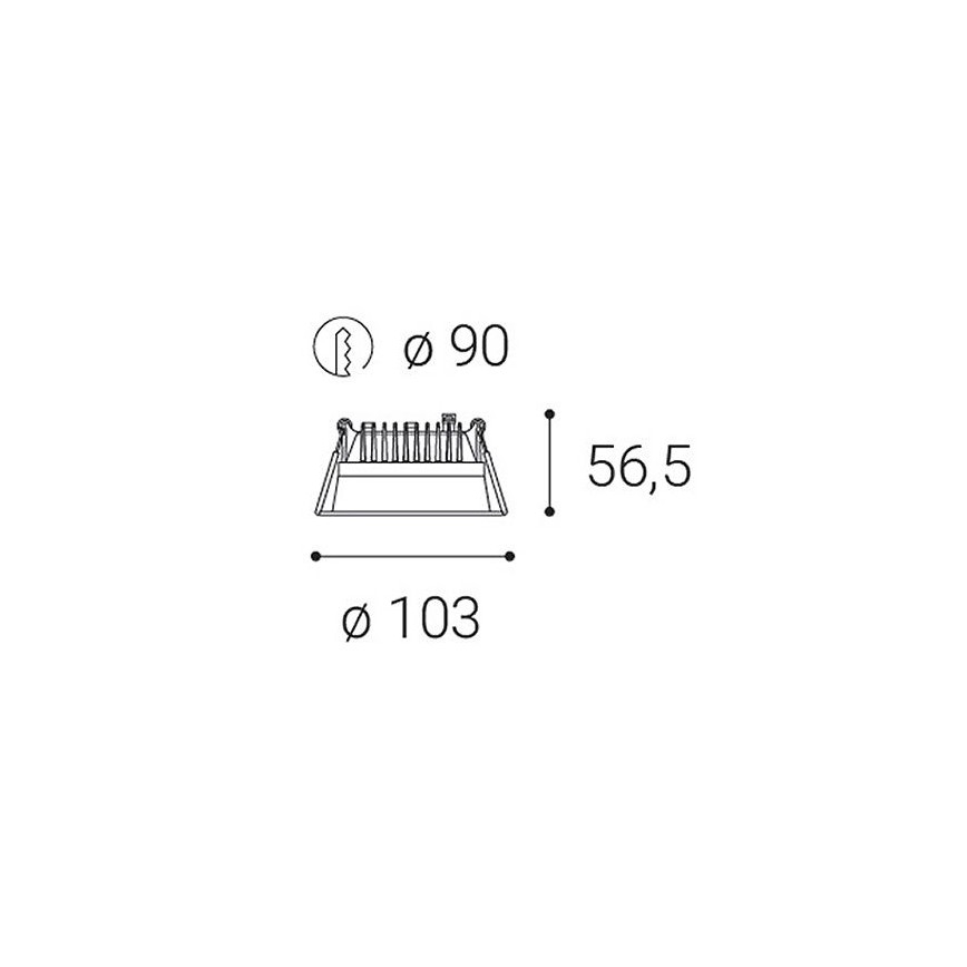 LED2 - LED Димируема лампа за вграждане в баня ZETA LED/10W/230V 3000K IP44