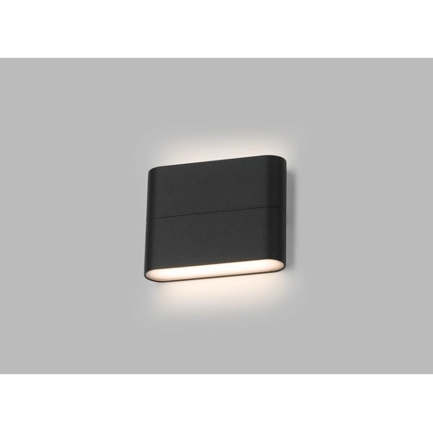 LED2 - LED Екстериорен аплик FLAT 2xLED/3W/230V антрацит IP54