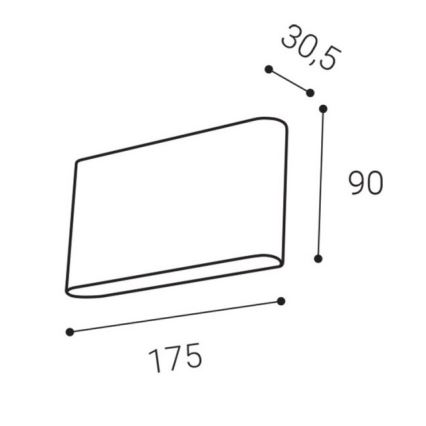 LED2 - LED Екстериорен аплик FLAT 2xLED/3W/230V IP65 3000K/4000K/5700K бял