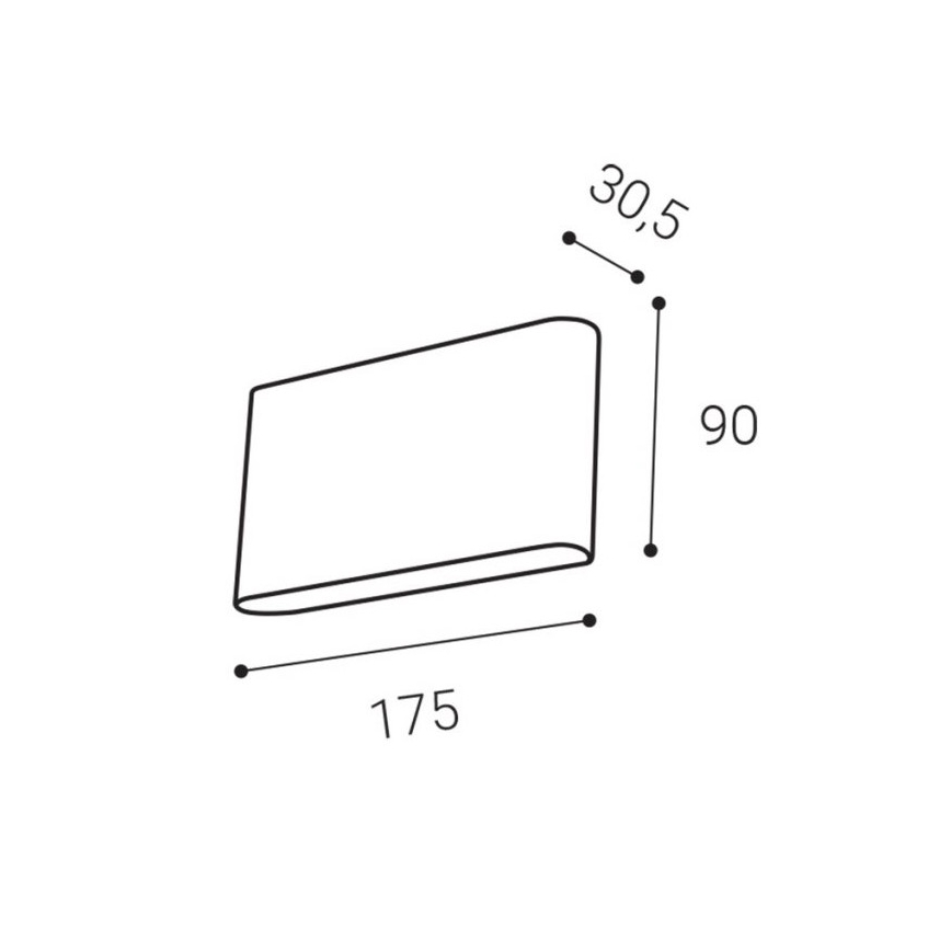 LED2 - LED Екстериорен аплик FLAT 2xLED/3W/230V IP65 3000K/4000K/5700K бял