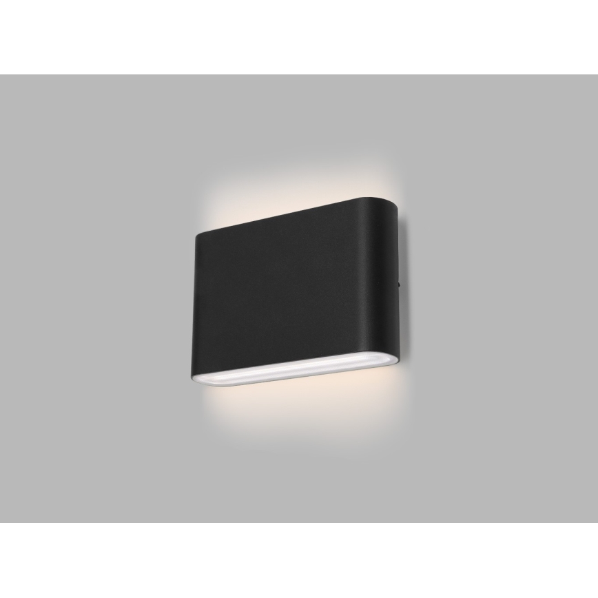 LED2 - LED Екстериорен аплик FLAT 2xLED/3W/230V IP65 3000K/4000K/5700K черен