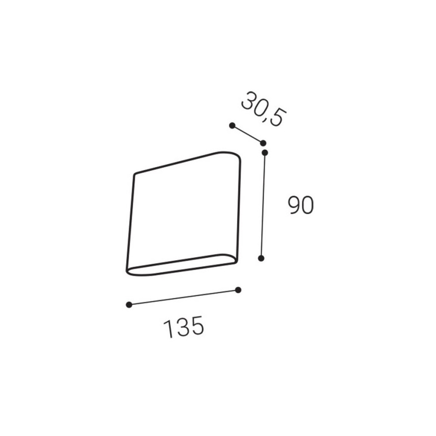 LED2 - LED Екстериорен аплик FLAT 2xLED/3W/230V IP65 3000K/4000K/5700K черен