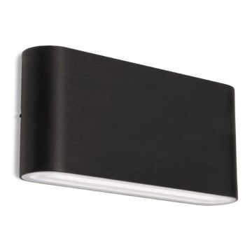 LED2 - LED Екстериорен аплик FLAT 2xLED/5W/230V IP65 3000K/4000K/5700K черен