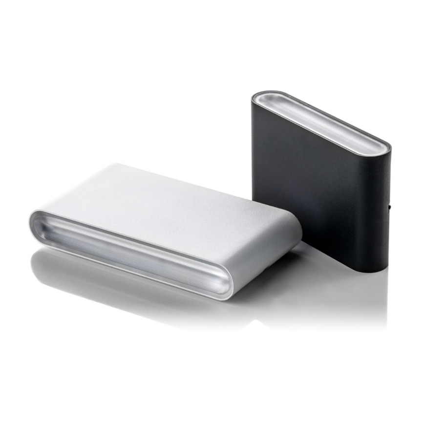 LED2 - LED Екстериорен аплик FLAT 2xLED/5W/230V IP65 3000K/4000K/5700K черен