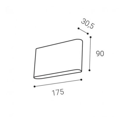 LED2 - LED Екстериорен аплик FLAT 2xLED/5W/230V IP65