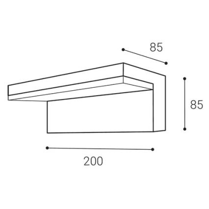 LED2 - LED Екстериорен аплик HUGO LED/9W/230V IP54 3000K/4000K