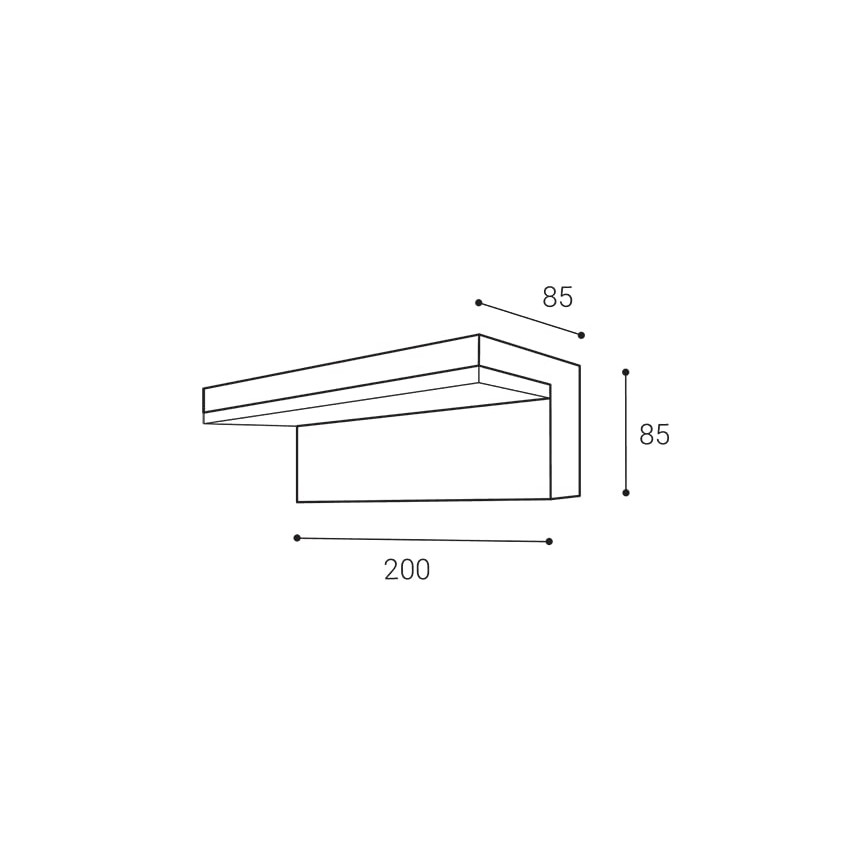 LED2 - LED Екстериорен аплик HUGO LED/9W/230V IP54 3000K/4000K