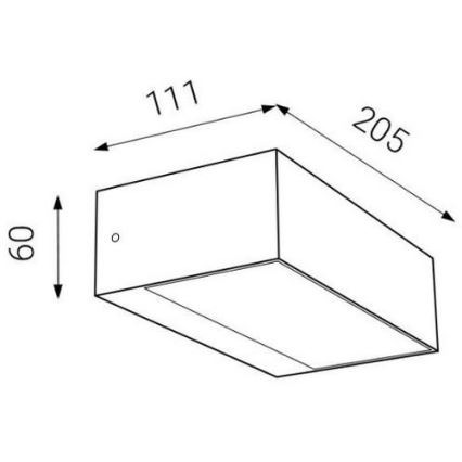 LED2 - LED Екстериорен аплик KVADER LED/9W/230V IP54