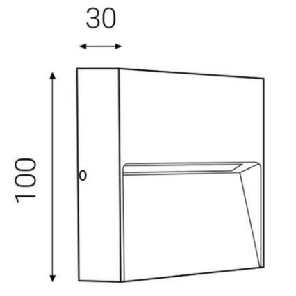 LED2 - LED Екстериорен аплик STEP ON LED/3W/230V антрацит IP54