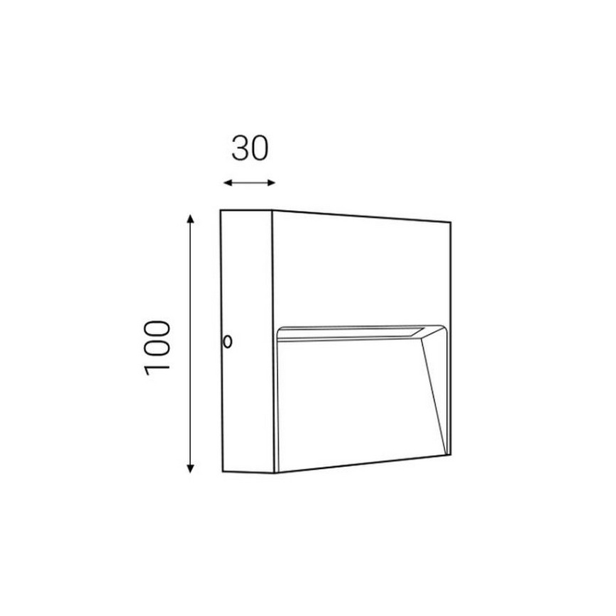 LED2 - LED Екстериорен аплик STEP ON LED/3W/230V антрацит IP54