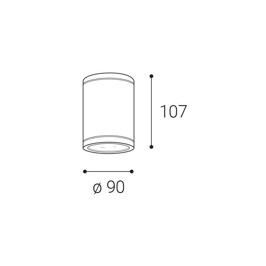 LED2-LED Екстериорен спот TUBO LED/10W/230V IP65 3000K/4000K/5700K черен