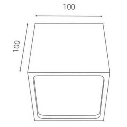 LED2 - LED Екстериорна лампа CUBE LED/12W/230V антрацит IP54