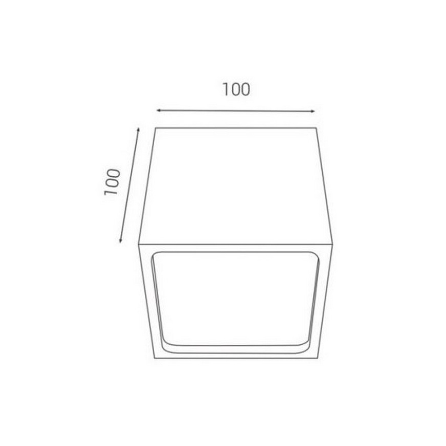 LED2 - LED Екстериорна лампа CUBE LED/12W/230V антрацит IP54