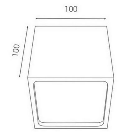 LED2 - LED Екстериорна лампа CUBE LED/12W/230V бяла