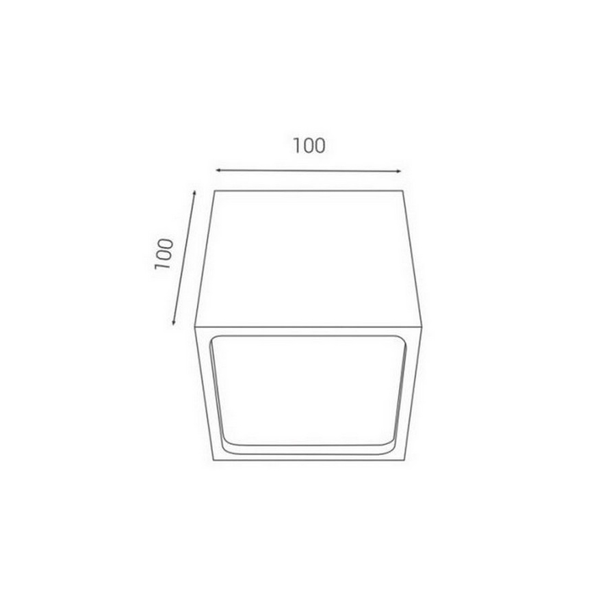 LED2 - LED Екстериорна лампа CUBE LED/12W/230V бяла