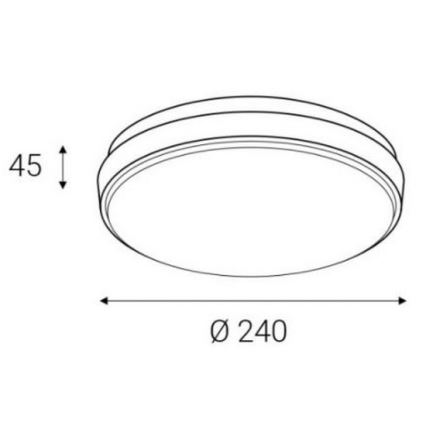 LED2 - LED Екстериорна лампа LUNA LED/25W/230V IP54 кръгла