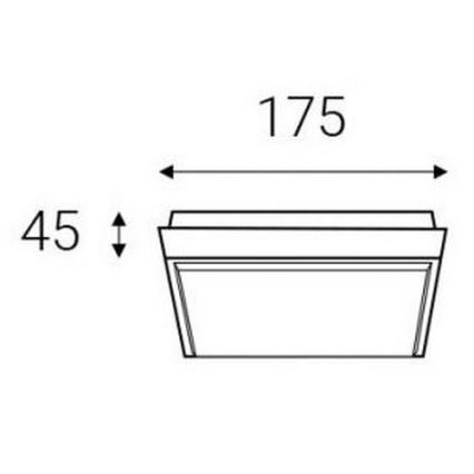 LED2 - LED Екстериорна лампа QUADO LED/10W/230V антрацит IP54