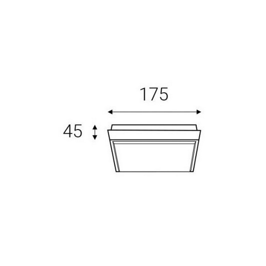 LED2 - LED Екстериорна лампа QUADO LED/10W/230V антрацит IP54