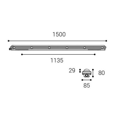 LED2 - LED Индустриална лампа DUSTER LED/52W/230V IP66