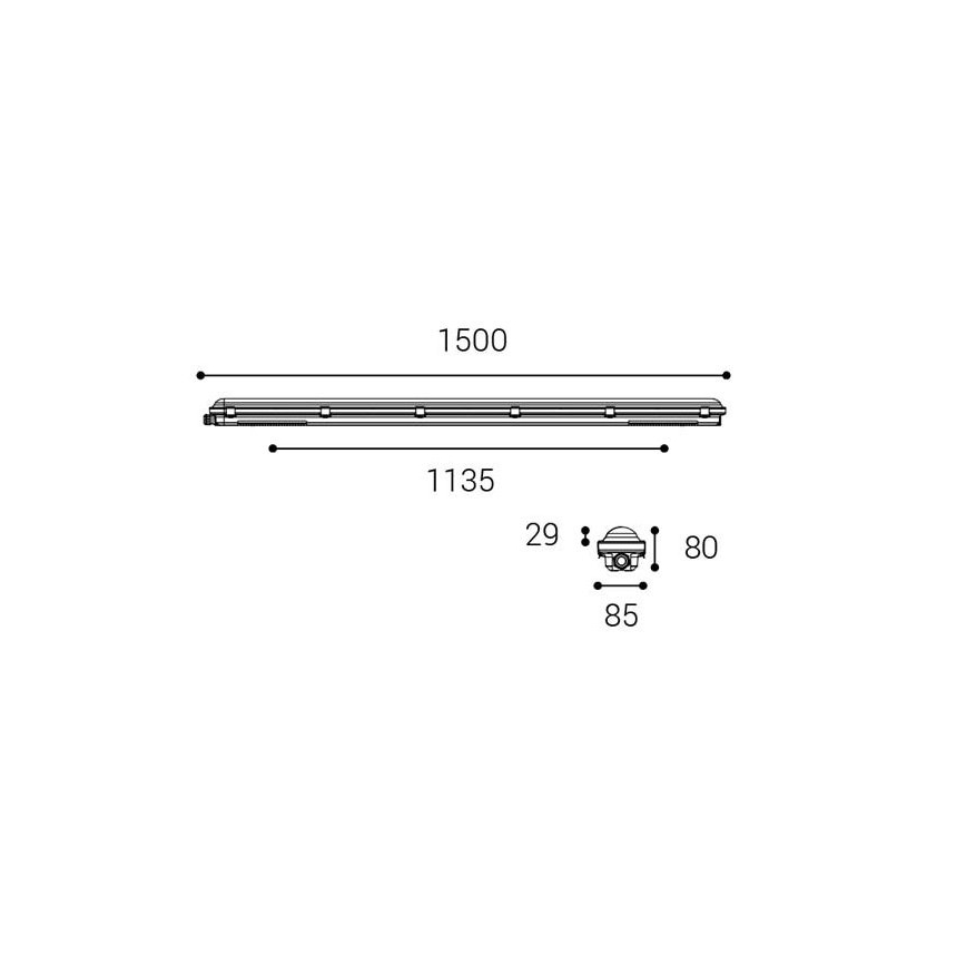 LED2 - LED Индустриална лампа DUSTER LED/52W/230V IP66