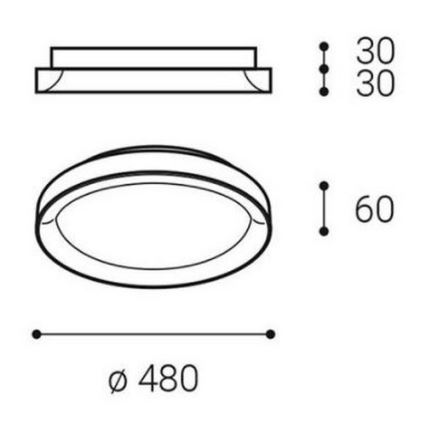 LED2 - LED Лампа BELLA SLIM LED/38W/230V 3000/4000K бяла