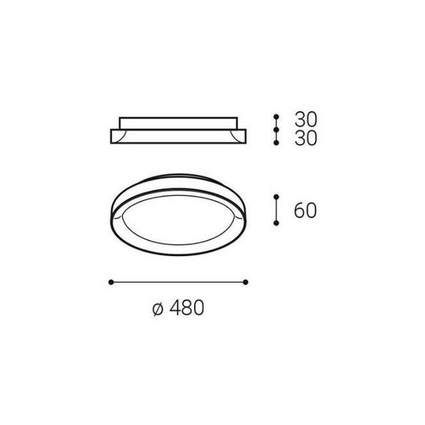 LED2 - LED Лампа BELLA SLIM LED/38W/230V 3000/4000K бяла