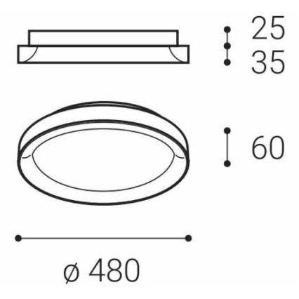 LED2 - LED Лампа BELLA SLIM LED/38W/230V 3000/4000K черна