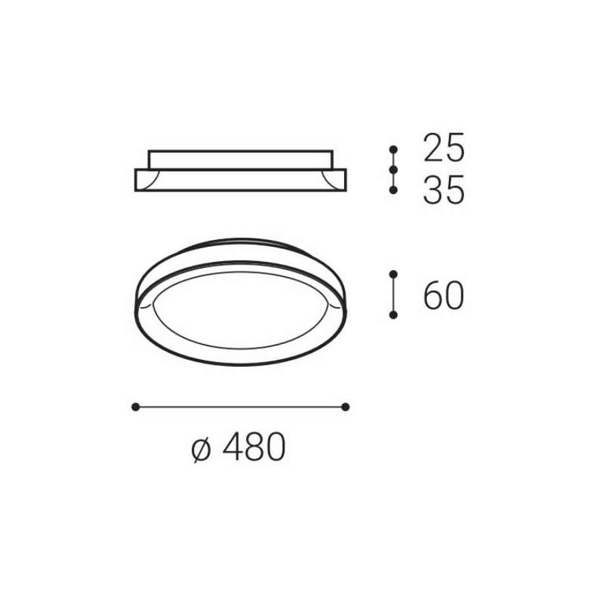 LED2 - LED Лампа BELLA SLIM LED/38W/230V 3000/4000K черна
