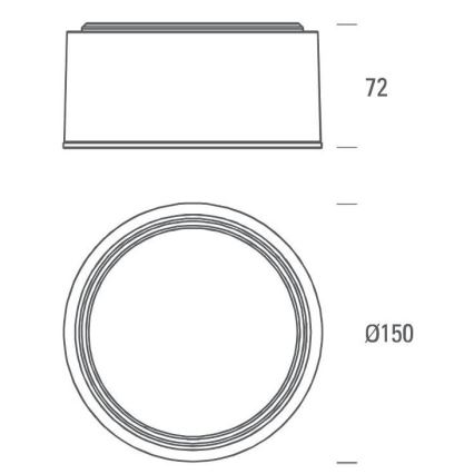 LED2 - LED Лампа BUTTON LED/17W/230V антрацит