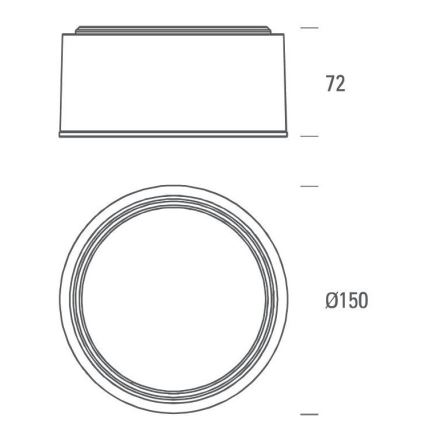 LED2 - LED Лампа BUTTON LED/17W/230V сребриста