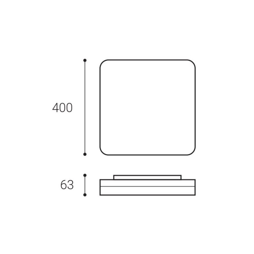 LED2 - LED Лампа SQUARE II LED/30W/230V 3000/4000/5700K IP54