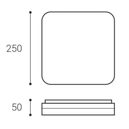 LED2 - LED Лампа SQUARE LED/12W/230V IP54 3000/4000/5700K