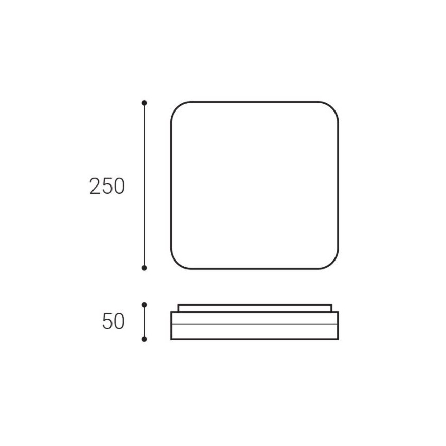 LED2 - LED Лампа SQUARE LED/12W/230V IP54 3000/4000/5700K
