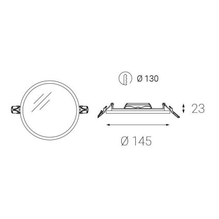 LED2 - LED Лампа за вграждане в баня SLIM LED/10W/230V IP43 CRI 90