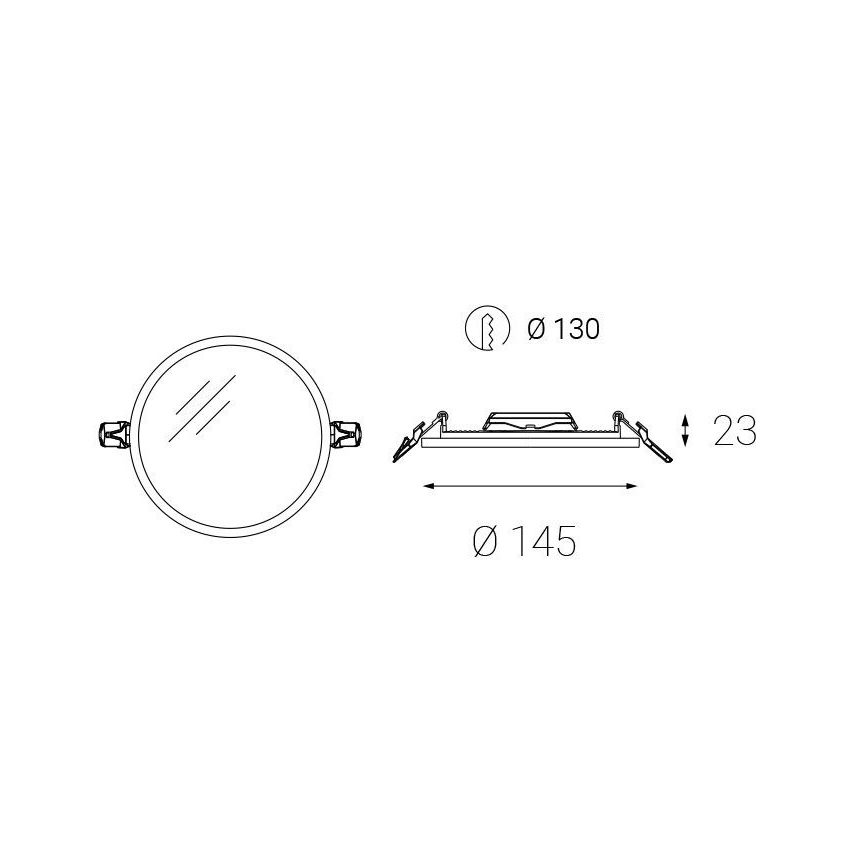 LED2 - LED Лампа за вграждане в баня SLIM LED/10W/230V IP43 CRI 90