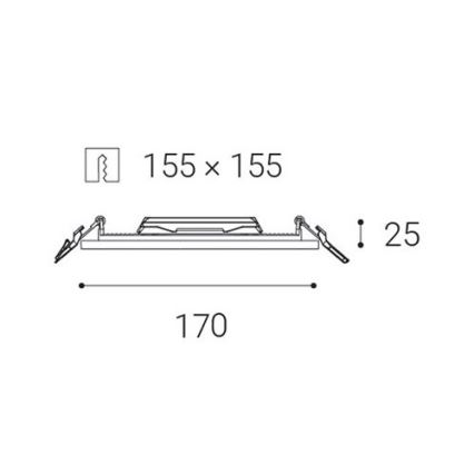 LED2 - LED Луничка за баня SLIM LED/15W/230V IP43 CRI 90