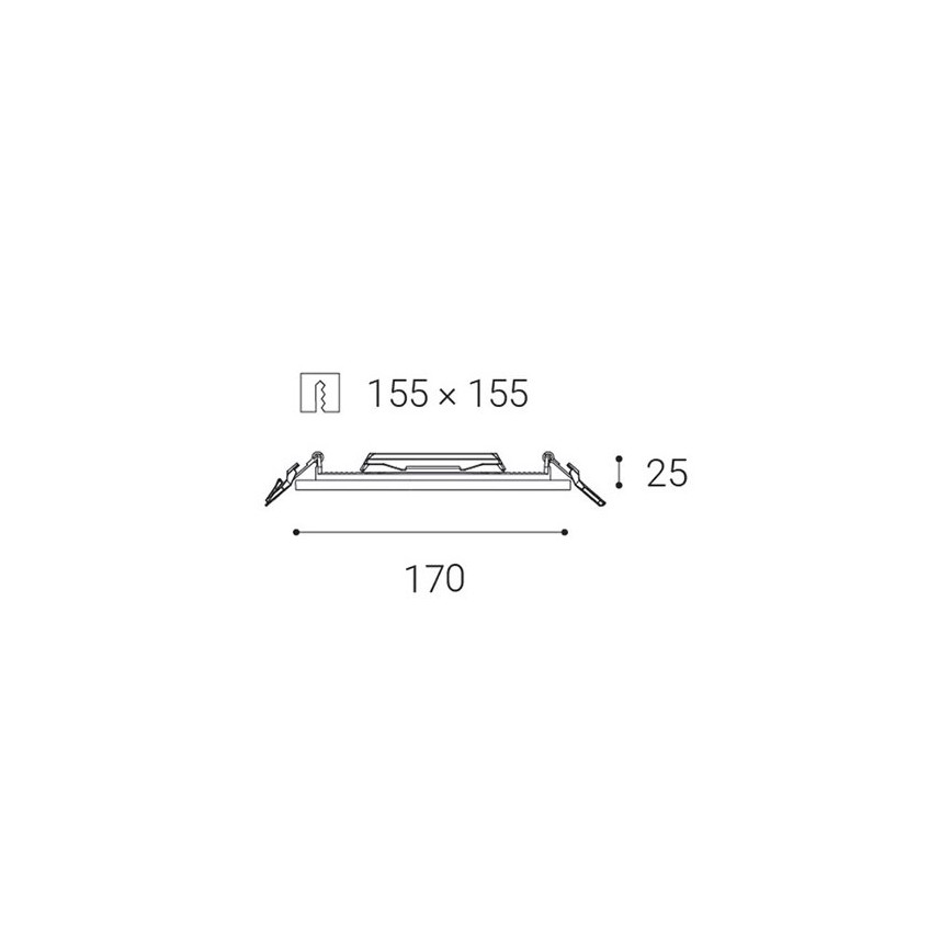 LED2 - LED Луничка за баня SLIM LED/15W/230V IP43 CRI 90