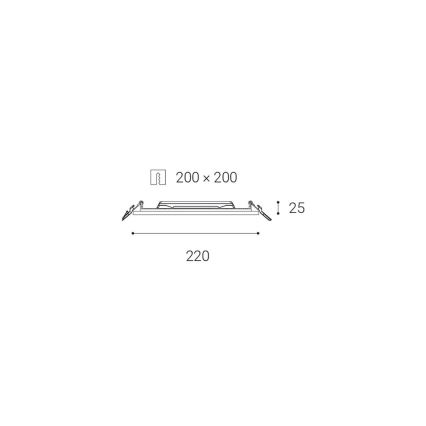 LED2 - LED Луничка за баня SLIM LED/20W/230V IP43 CRI 90