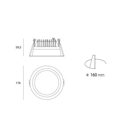 LED2 - LED Луничка за баня ZETA LED/25W/230V 3000K IP44