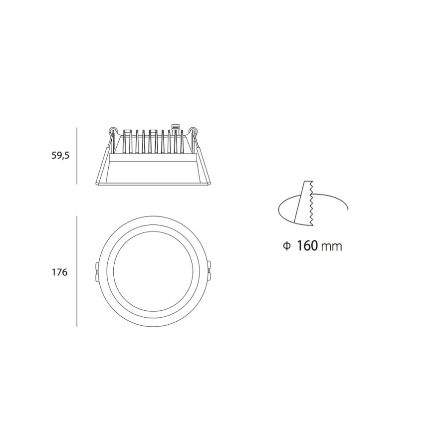 LED2 - LED Луничка за баня ZETA LED/25W/230V 3000K IP44
