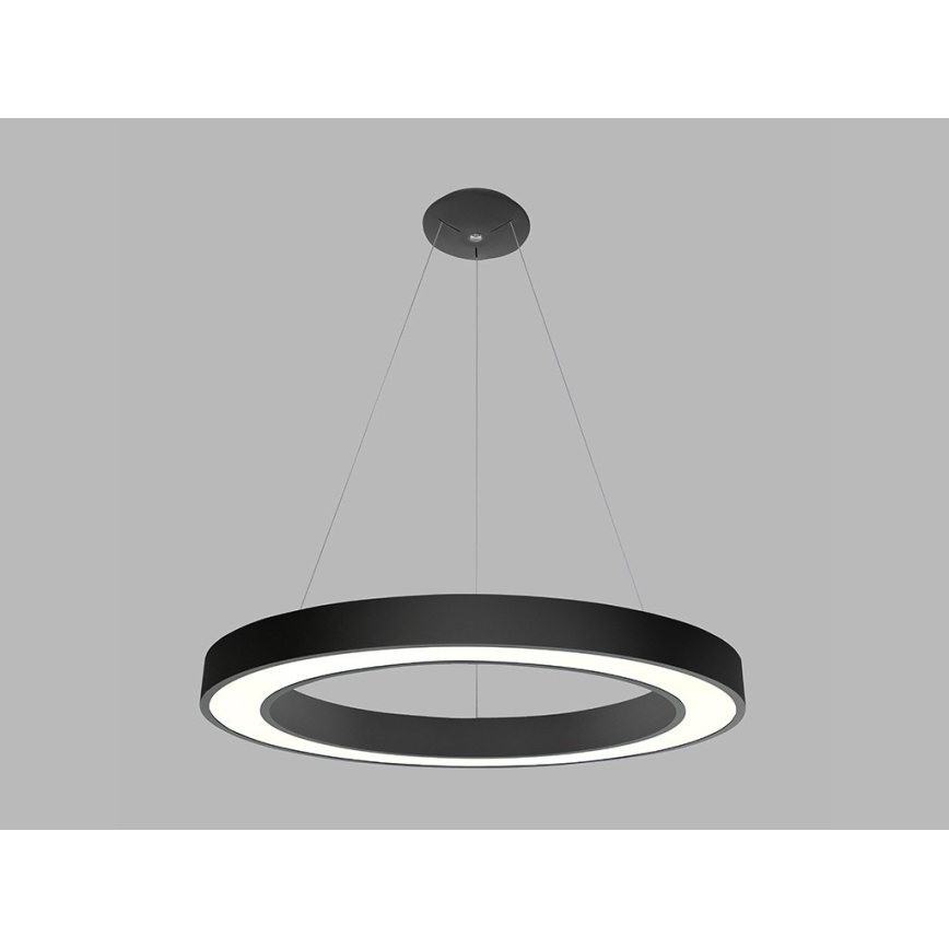 LED2 - LED Пендел SATURN LED/80W/230V 3000K Ø 80 см черен