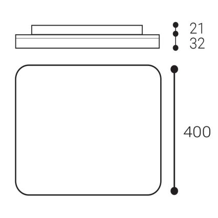 LED2 - LED Плафон за баня SQUARE LED/38W/230V 3000K/3500K/4000K IP54 бял