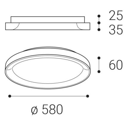 LED2 - LED Плафониера BELLA LED/48W/230V 3000K/4000K черен