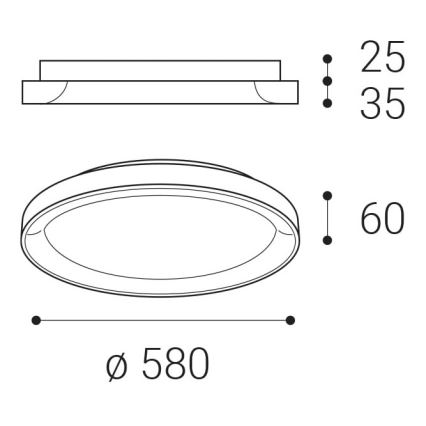 LED2 - LED Плафониера BELLA LED/48W/230V 3000K/4000K кафяв