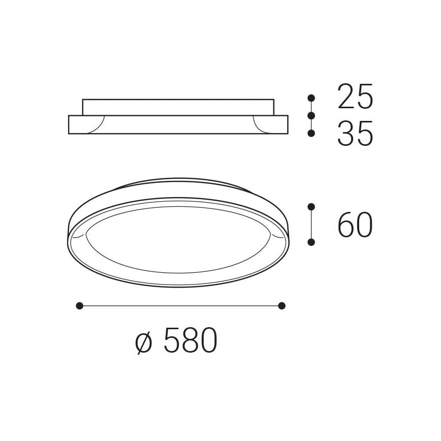 LED2 - LED Плафониера BELLA LED/48W/230V 3000K/4000K кафяв