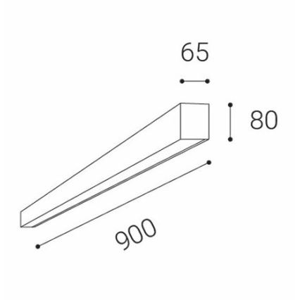 LED2 - LED Плафониера LINO LED/24W/230V 3000K/3500K/4000K бял 90 см