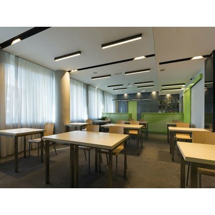 LED2 - LED Плафониера LINO LED/24W/230V 3000K/3500K/4000K черен 90 см