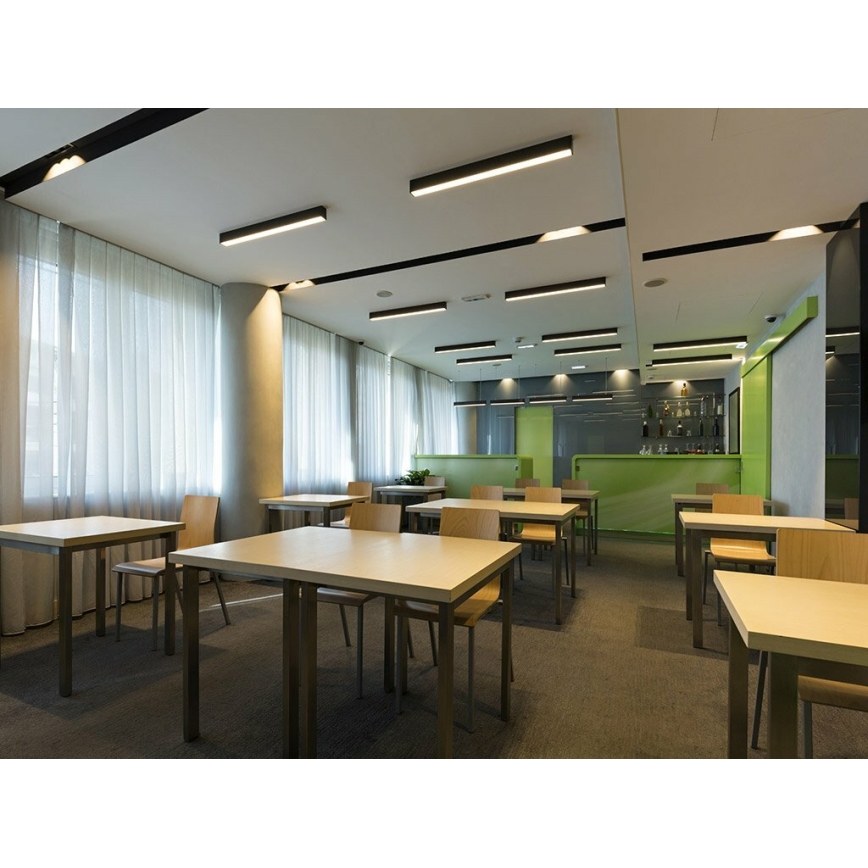 LED2 - LED Плафониера LINO LED/24W/230V 3000K/3500K/4000K черен 90 см