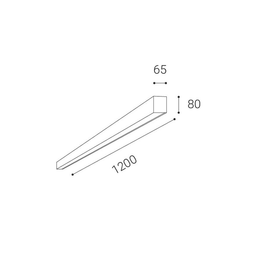 LED2 - LED Плафониера за повърхностен монтаж LINO LED/30W/230V 3000/3500/4000K черна