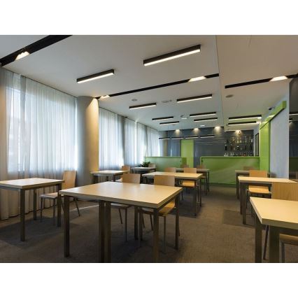 LED2 - LED Плафониера за повърхностен монтаж LINO LED/30W/230V 3000/3500/4000K черна